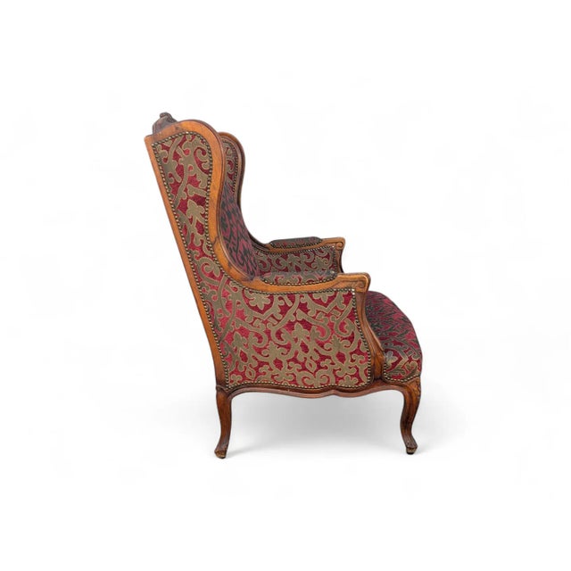Louis XV Style Bergère Armchair For Sale - Image 4 of 14