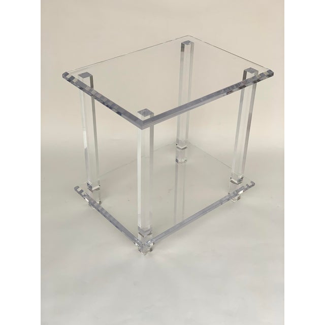 Acrylic Side Tables A Pair Chairish