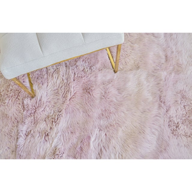 2020s Exquisite Rugs Sheepskin Pink Rug-8'X11' For Sale - Image 5 of 8