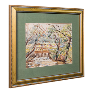 Vintage Watercolour Painting, Isle of Wight, English School, Framed Art, Dolding