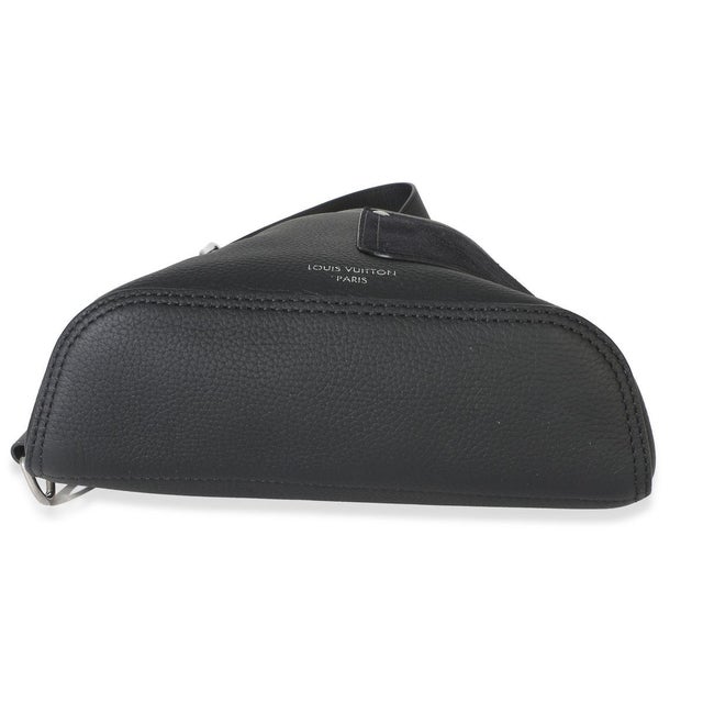 2020s Black LV Touch Calfskin Delta Slingbag For Sale - Image 5 of 8