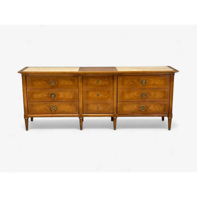 Mid-Century Modern American of Martinsville, Walnut, Travertine, Sideboard, Usa, 1960s For Sale - Image 3 of 10