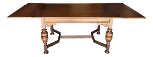 1930s Draw Leaf Table, Solid Wood, Beautiful Mahogany