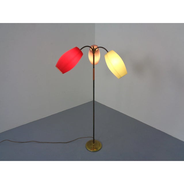 Metal Mid-Century Adjustable Floor Lamp with Three Lanterns, 1950s For Sale - Image 7 of 18