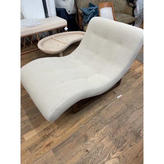 Adrian Pearsall for Craft Associates Wave chaise lounge on walnut legs. 38"w x 64"d x 31"h. Beautifully restored with new...