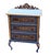 A beautiful multicolour commode with stunning gold accents and colour combinations of blue and brown.
