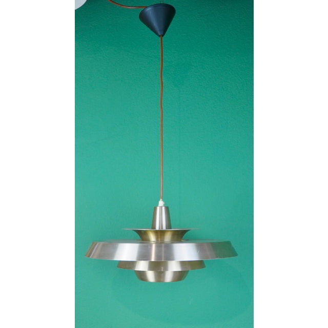Danish Lamp in Gold Metal, 1960s For Sale - Image 11 of 12