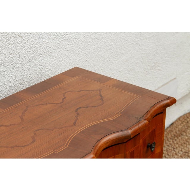 Brown Mid Century Italian Serpentine Walnut Small Dresser For Sale - Image 8 of 11