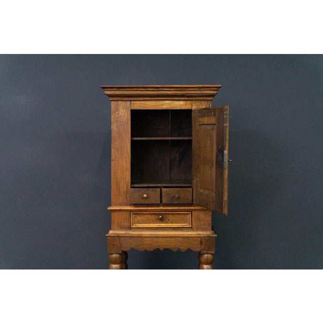 Baroque Tobacco Cabinet in Oak For Sale - Image 10 of 13