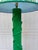 Textile Vintage Tall Plaster Columnar Woodland Lamp With Ferns and Bees Shade For Sale - Image 7 of 11