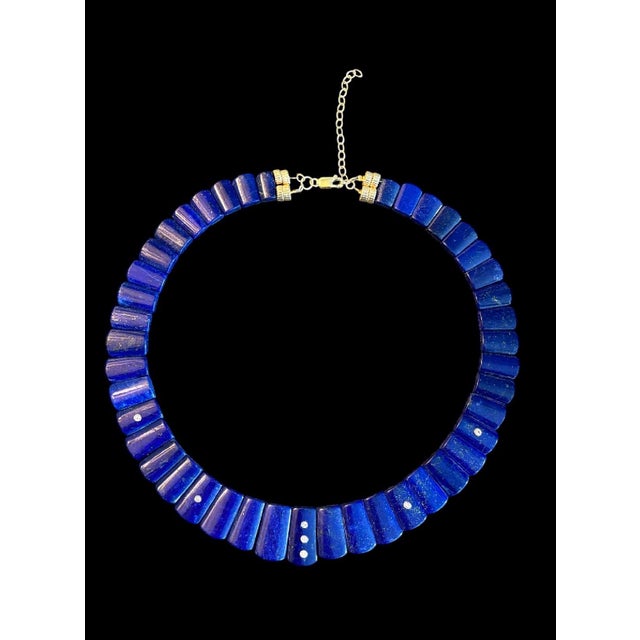 The CLEOPATRA: Lapis and Emerald Collar necklace Lapis Lazuli, Diamonds, 14k Gold What is the difference between a choker...