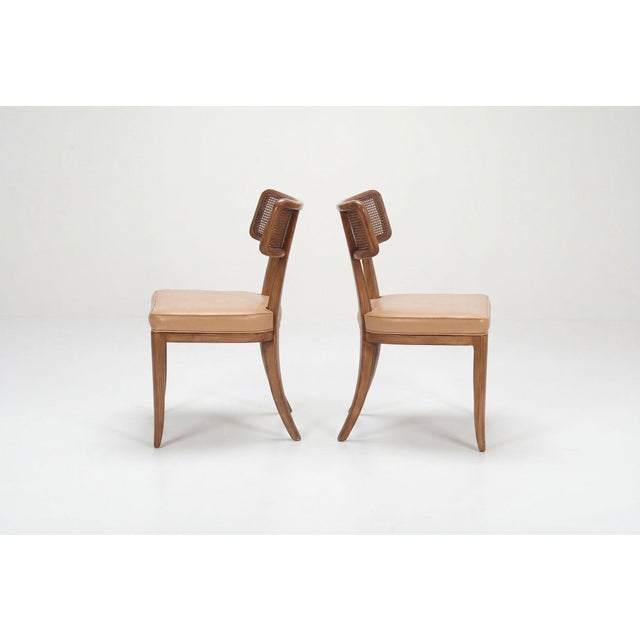 Wood Set of Ten Edward Wormley for Dunbar Curved-Back Dining Chairs, 1948 For Sale - Image 7 of 13