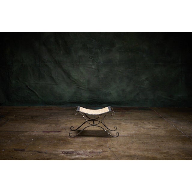 Pair of French Curule Stools, 1980s For Sale - Image 4 of 4