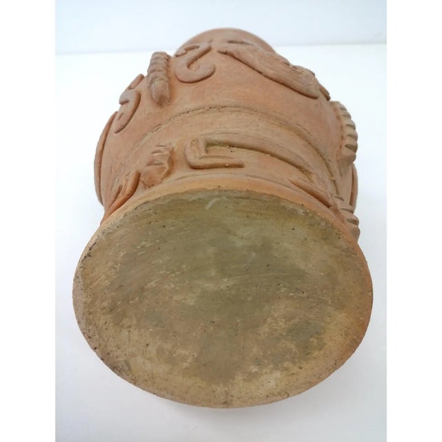 Taupe Primitive Clay Vase From Nepal For Sale - Image 8 of 8