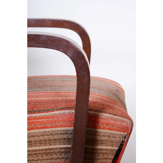 1930s Set of Art Deco Armchairs in Oak, Czech, 1930s For Sale - Image 5 of 12