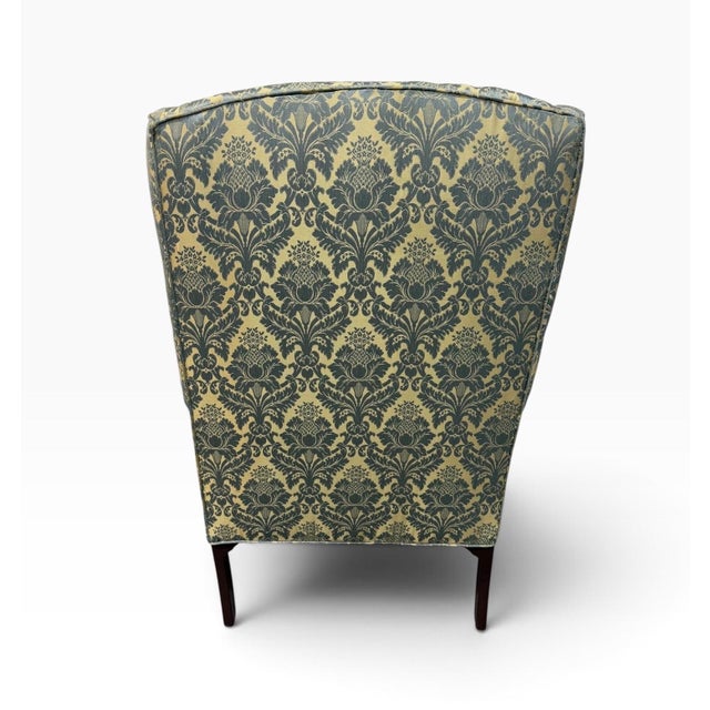 Wood Antique Chippendale Mahogany Ball & Claw Upholstered Arm Chairs - Set of 2 For Sale - Image 7 of 7