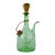 Vintage Hand Blown Italian Green Glass Wine Decanter Carafe With Ice Chamber Chiller and Stoppers For Sale