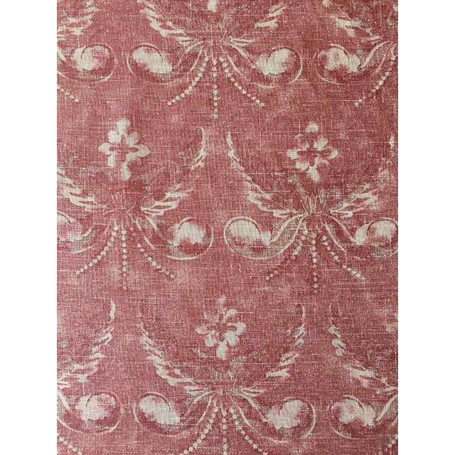Kate Forman Josephine Red Linen Blend Fabric 3 Yards For Sale In Raleigh - Image 6 of 6