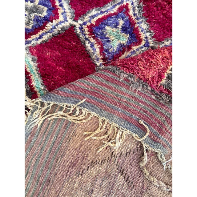 Antique Talsint Moroccan Rug 200 × 370 Cm – Rare Vintage Berber Carpet – Handwoven Atlas Wool For Sale - Image 9 of 11