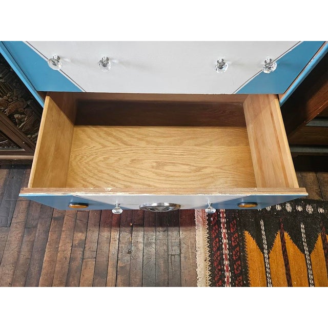Ultimate retro piece for your space with this one-of-a-kind statement piece! Handcrafted 1940’s Waterfall Dresser that has...