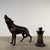 Life-Size Bronze Howling Wolf Sculpture, 35” H For Sale - Image 12 of 12