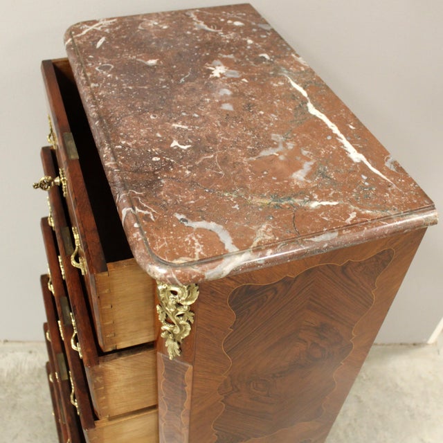 Metal Antique Napoleon III Weekly Chest of Drawers For Sale - Image 7 of 14