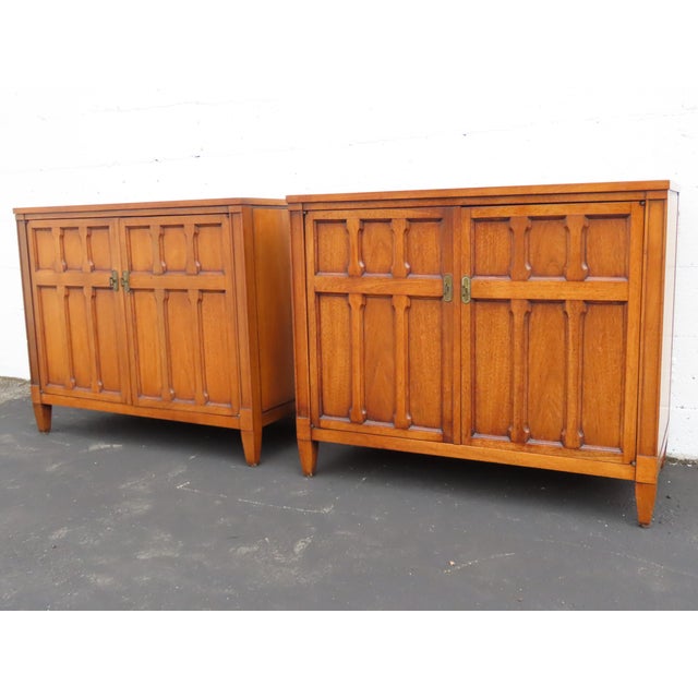 Drexel Mid Century Modern Buffets Servers a Pair 6390 For Sale - Image 14 of 15