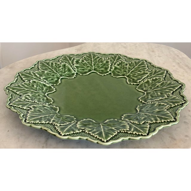 Rare serving platter in the Bordallo Pinheiro pattern, "New Vine". Please see condition details noted. Most items found at...