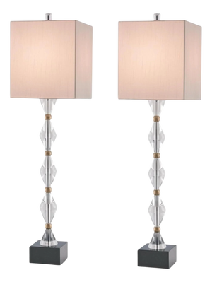 Quaintrelle Crystal Table Lamps by Currey & Company, Set of 2