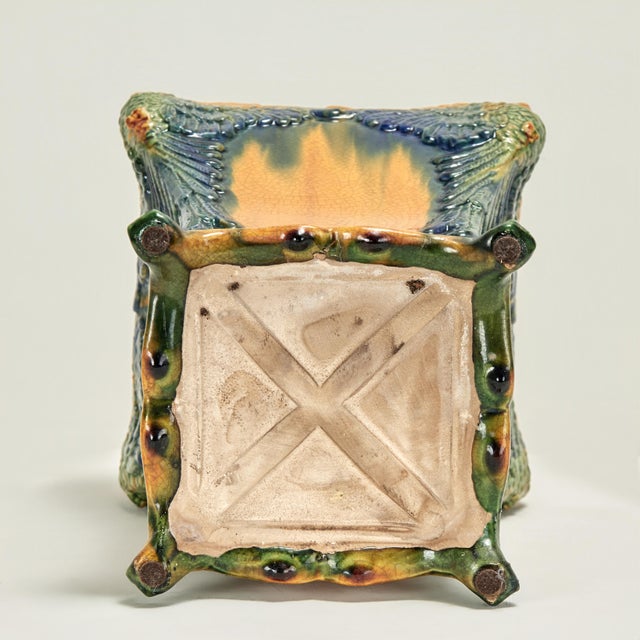 Antique Majolica Vase or Vessel With Birds For Sale - Image 11 of 11