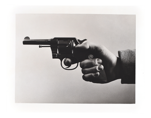 L. E. Berka, Colt Revolver, 1930, Signed Gelatin Silver Print