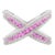 Pink Sapphire & Diamond Criss Cross Cocktail Ring- Round Cut Gemstone Midi Finger Ring Size 5 For Sale
