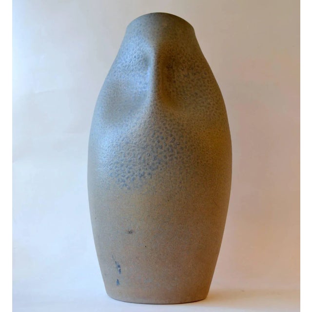 1960s Mid-Century German Sea Blue Sculptural Ceramic Vase, 1960s For Sale - Image 5 of 8