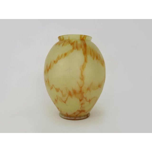 Vintage vase in orange-yellow glass paste, Clichy style. Very beautiful vase in orange-yellow glass paste in the Clichy...