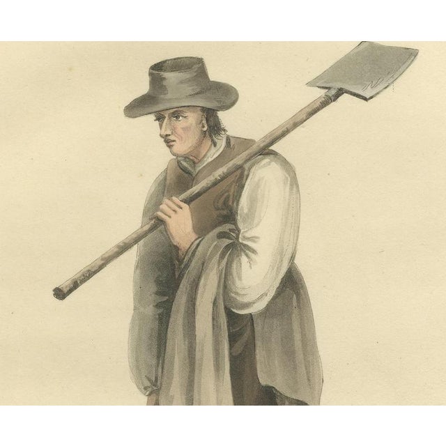 After Miss Semple, Laborer Near Valenciennes, Working Dress, 1817, Engraving For Sale - Image 4 of 9