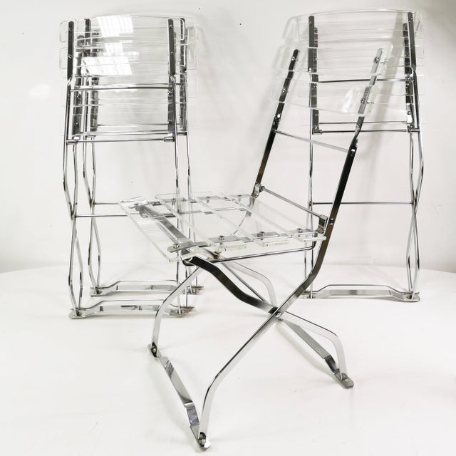 Vintage Folding Chairs from Maison & Jardin, 1970s, Set of 4 For Sale - Image 15 of 18