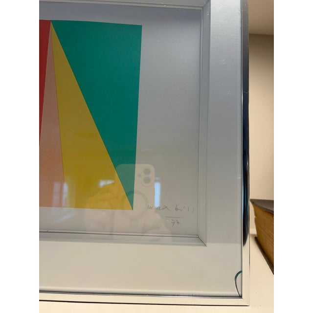 1970s 1970s Max Bill Signed Limited Edition Geometric Rainbow Abstract Lithograph Painting 68/100 For Sale - Image 5 of 14