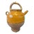 Late 19th Century French Provincial Yellow Glazed Terracotta Wine Jug For Sale