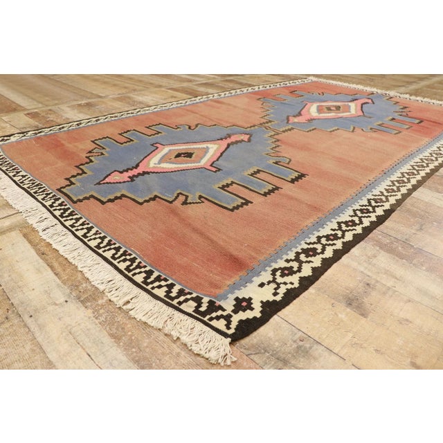Vintage Persian Bijar Kilim Rug - 05'05 X 09'03 For Sale In Dallas - Image 6 of 8