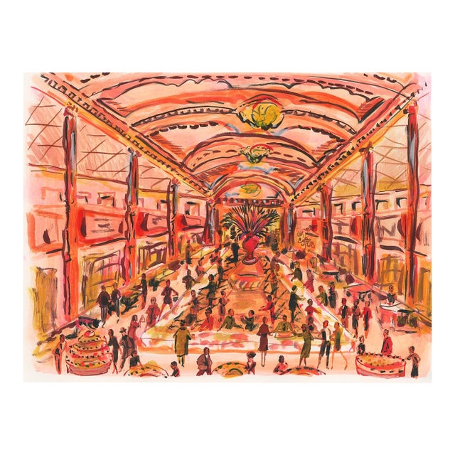 Le Department Store Original Watercolor by Pauline De Roussy De Sales For Sale