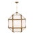 Suzanne Kasler for Visual Comfort Signature Morris Medium Lantern in Gilded Iron with White Glass For Sale