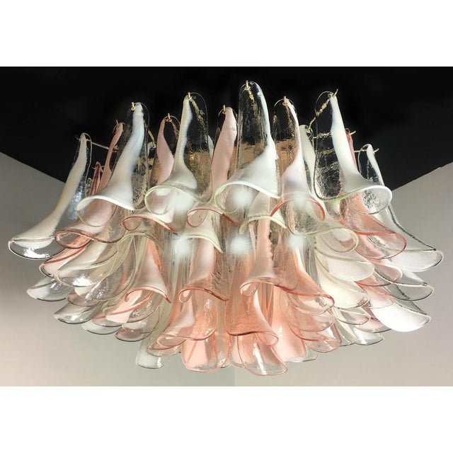 Italian Murano Petal Chandeliers, 1990s, Set of 2 For Sale - Image 3 of 18