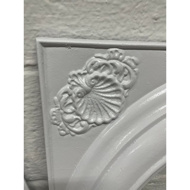 Art Nouveau 19th Century Antique 21.5" Cast Iron Ornate Victorian Cover and Surround From New Orleans For Sale - Image 3 of 8