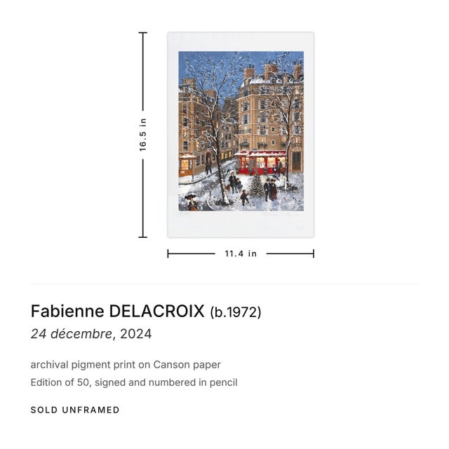 Contemporary Fabienne Delacroix 24 Décembre Signed Archival Pigment Print For Sale - Image 3 of 4