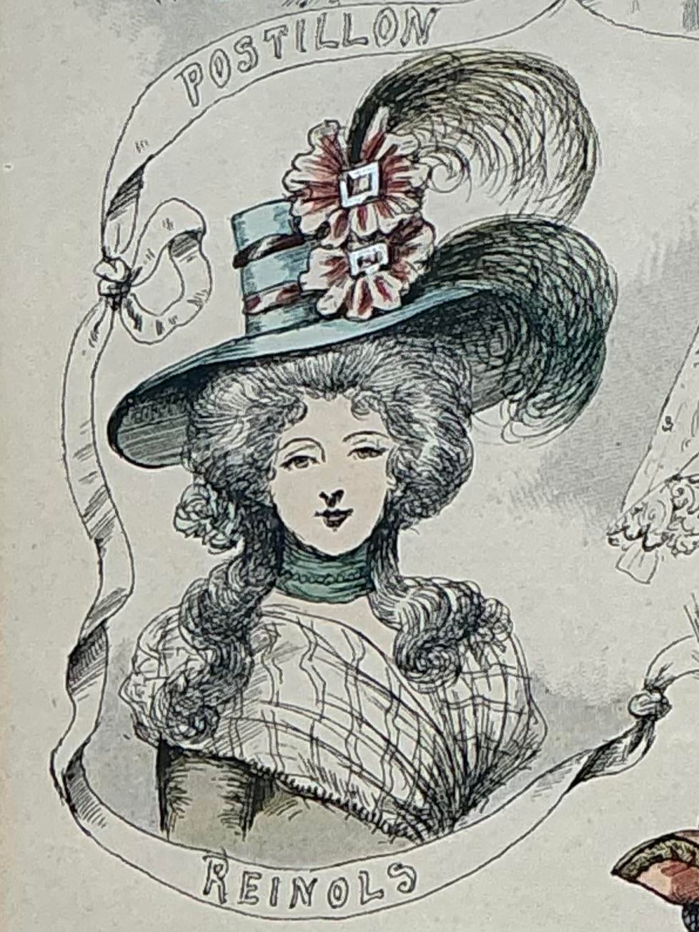 Vintage 18th Century French Coiffure Etching - Back view