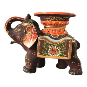 Vintage Ceramic Elephant Ashtray & Matchbook Holder