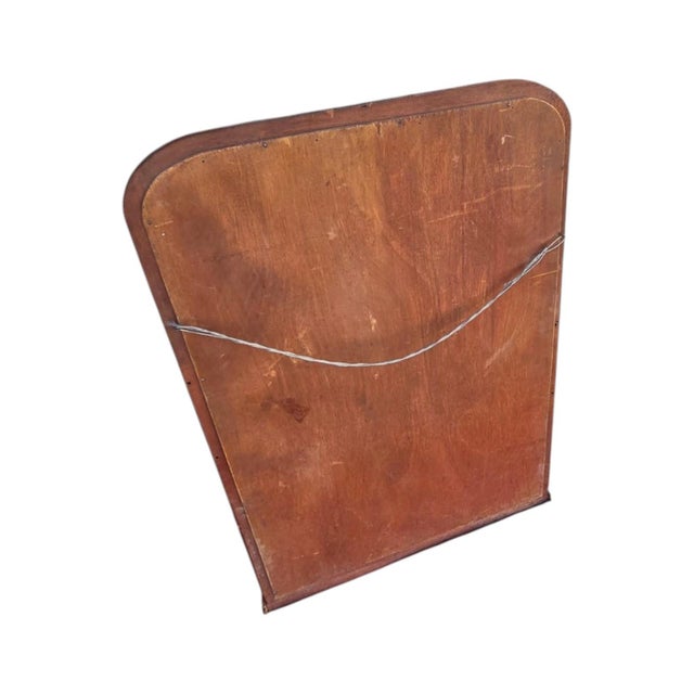 19th Century French Art Deco Fruitwood Stencil Inly Heavy Mirror. For Sale - Image 11 of 18