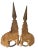 Antique Wood Lion Tiebacks - a Pair For Sale - Image 4 of 5