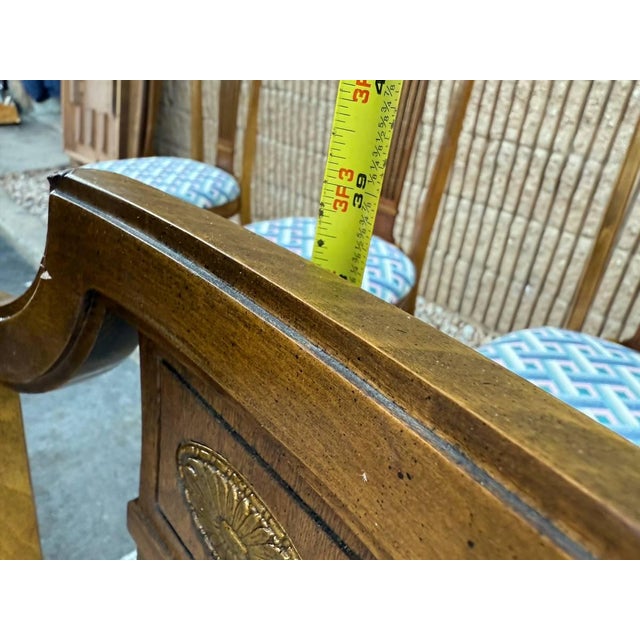 Late 20th Century Vintage Carved Art Nouveau Style Dining Chairs- Set of 8 For Sale - Image 11 of 12