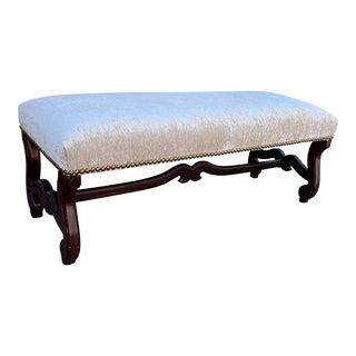 Antique Italian Walnut Bench For Sale